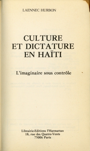 Culture et dictature en Haïti